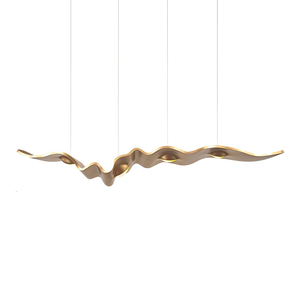 Raelis Gold Ribbon Chandelier-Neutral Decor