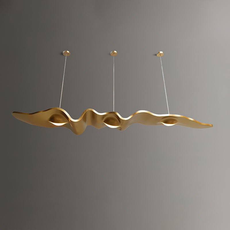 Raelis Gold Ribbon Chandelier-Neutral Decor
