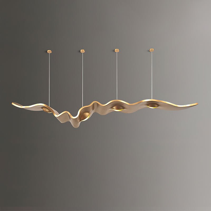 Raelis Gold Ribbon Chandelier-Neutral Decor