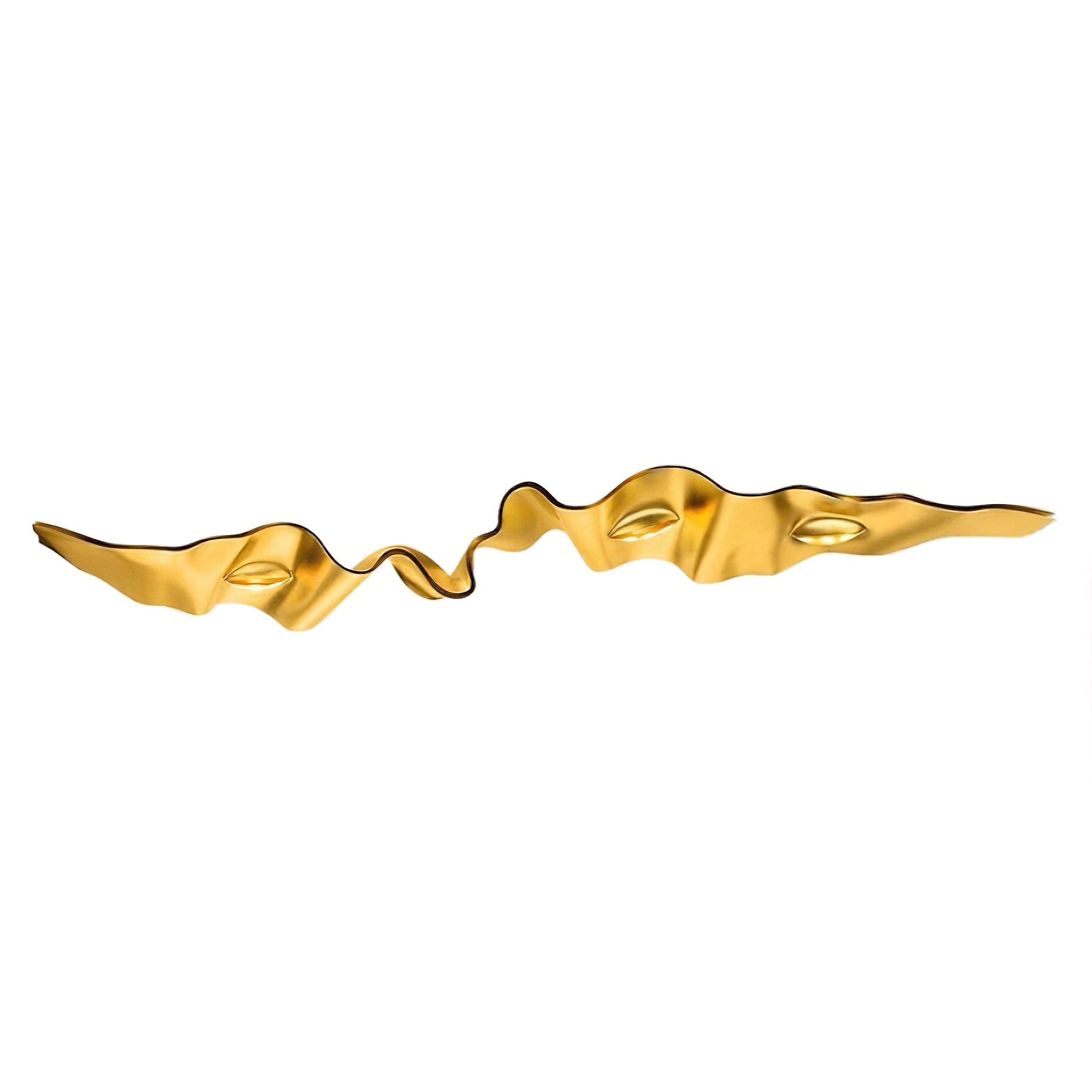 Raelis Gold Ribbon Chandelier-Neutral Decor