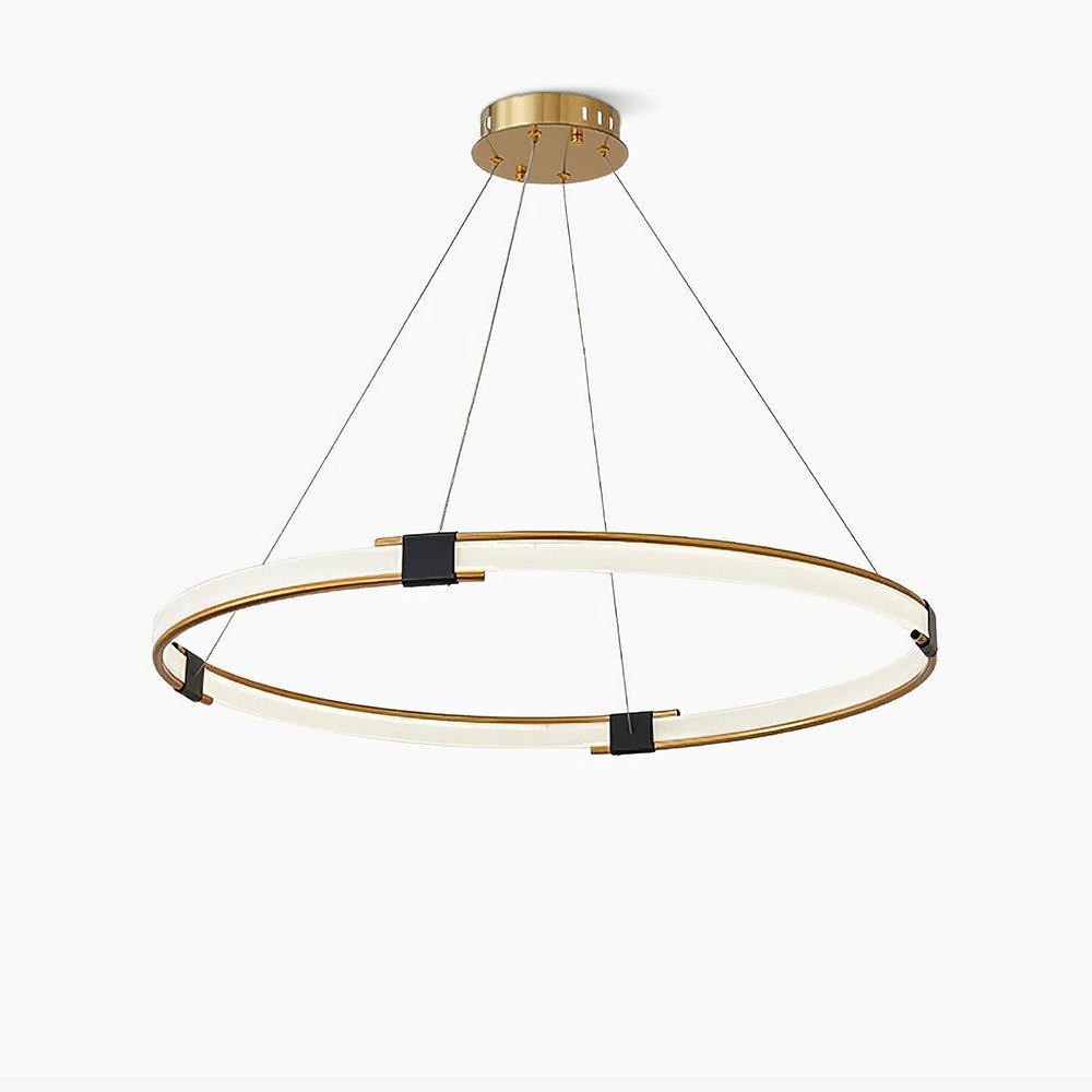Lavi Chandelier Gold Ring LED Halo Modern-Neutral Decor