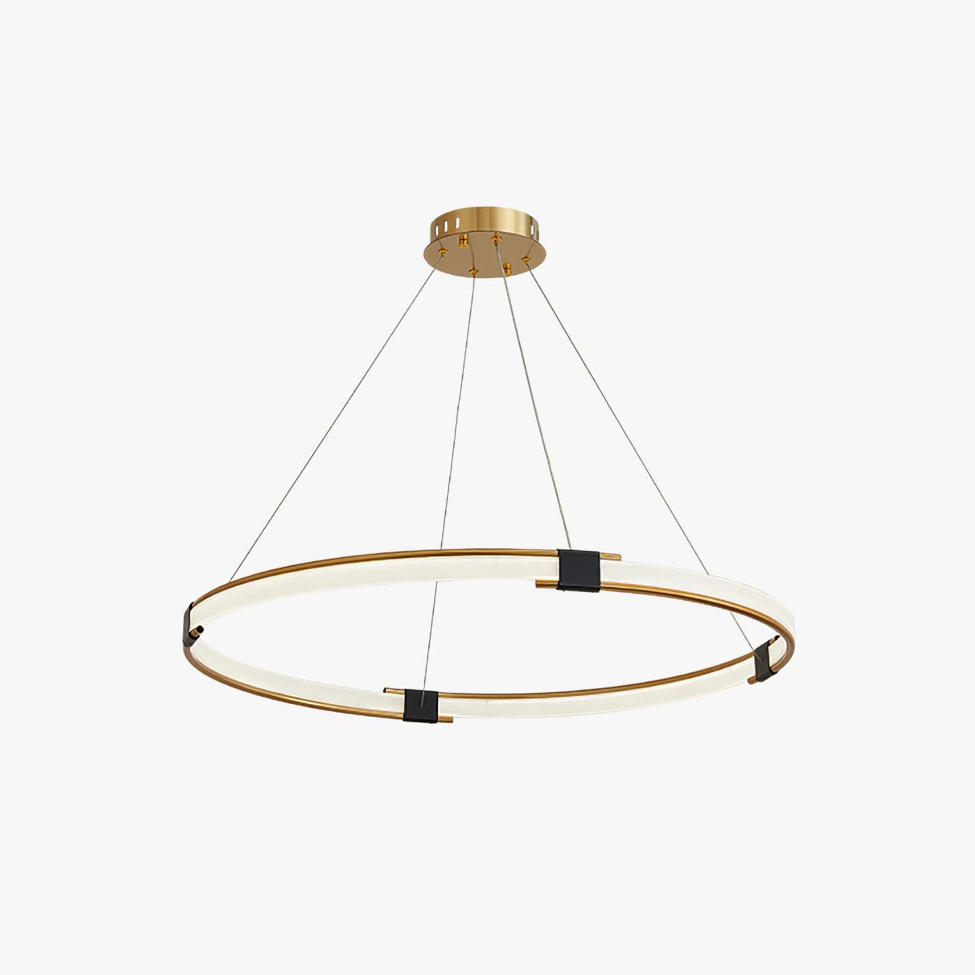 Lavi Chandelier Gold Ring LED Halo Modern-Neutral Decor