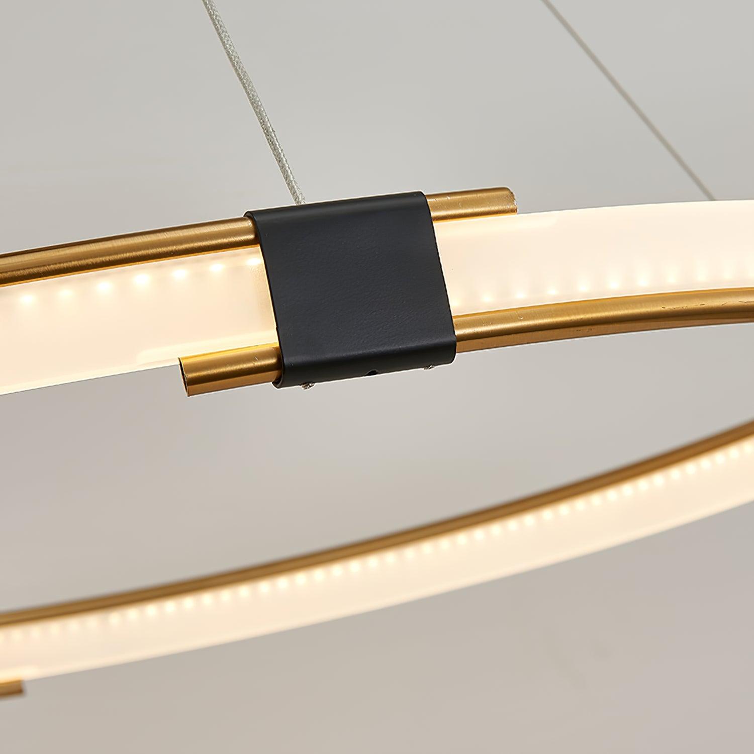 Lavi Chandelier Gold Ring LED Halo Modern-Neutral Decor