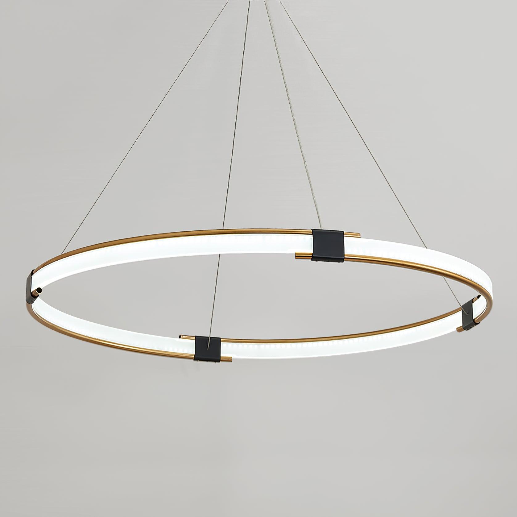 Lavi Chandelier Gold Ring LED Halo Modern-Neutral Decor