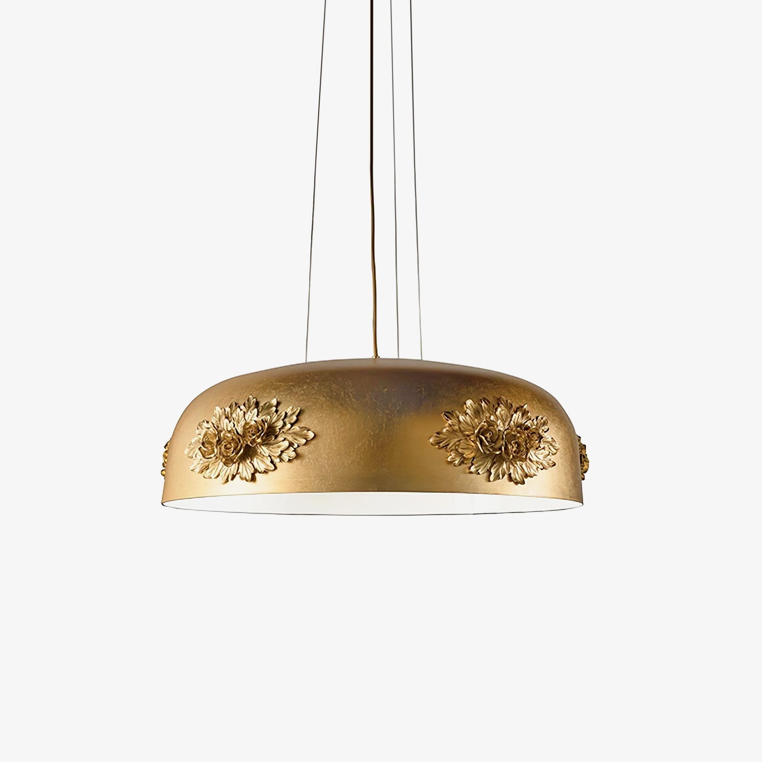 Zesolila Traditional Art Gold Pendant Light-Neutral Decor