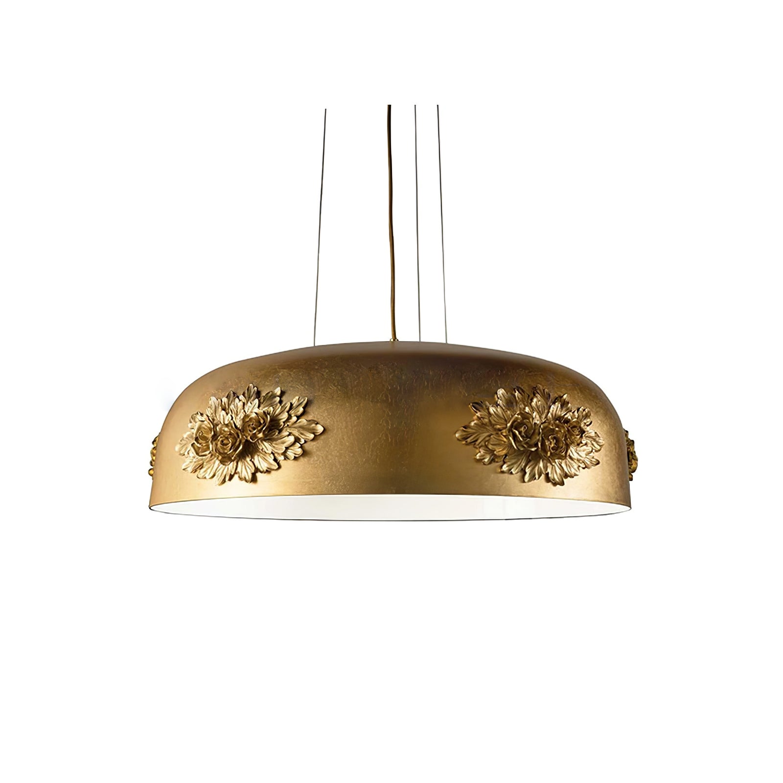 Zesolila Traditional Art Gold Pendant Light-Neutral Decor