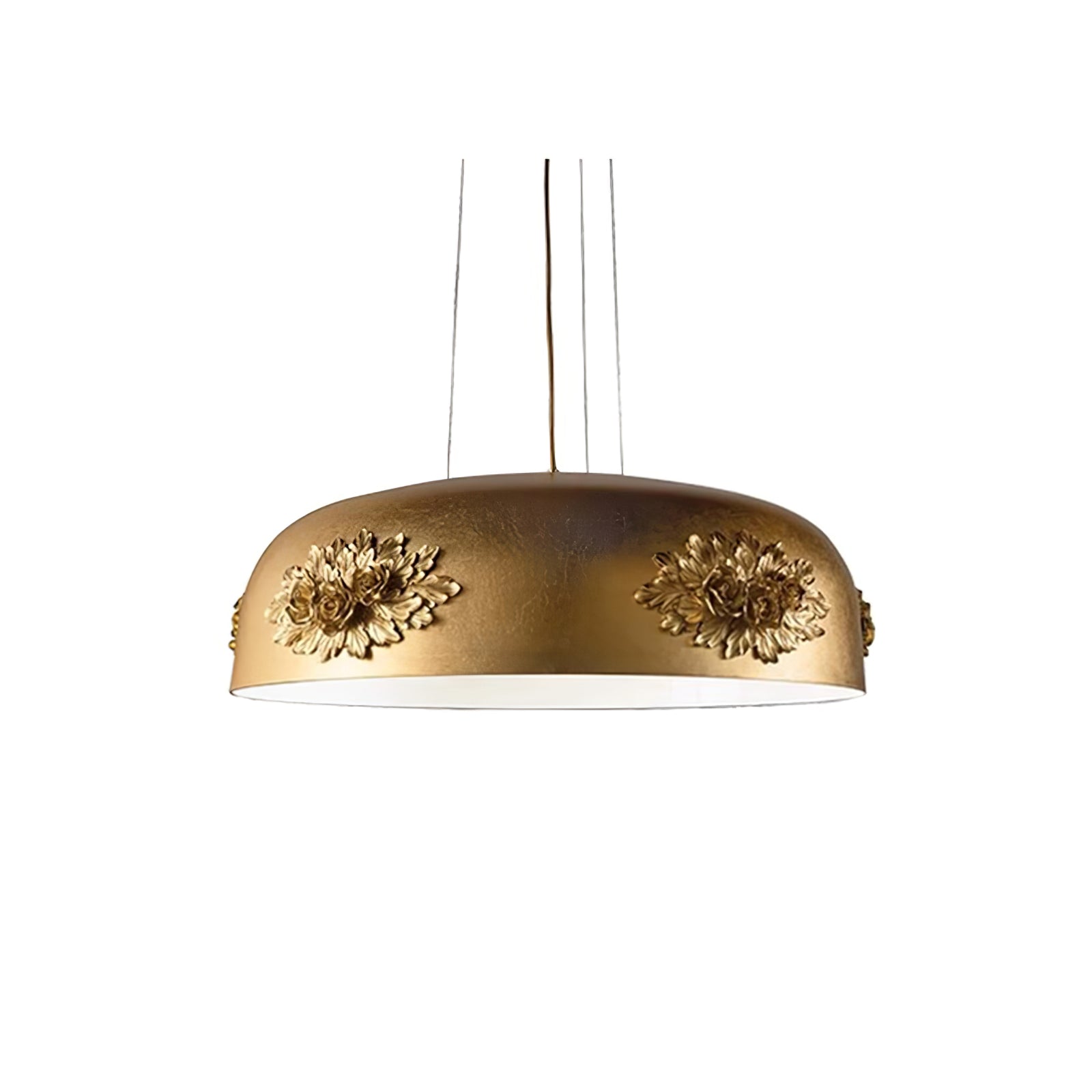 Zesolila Traditional Art Gold Pendant Light-Neutral Decor
