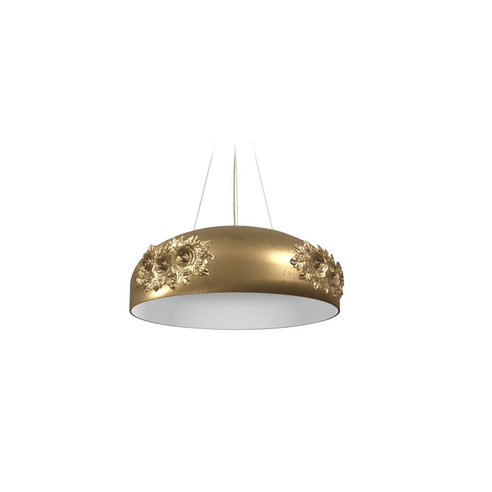 Zesolila Traditional Art Gold Pendant Light-Neutral Decor