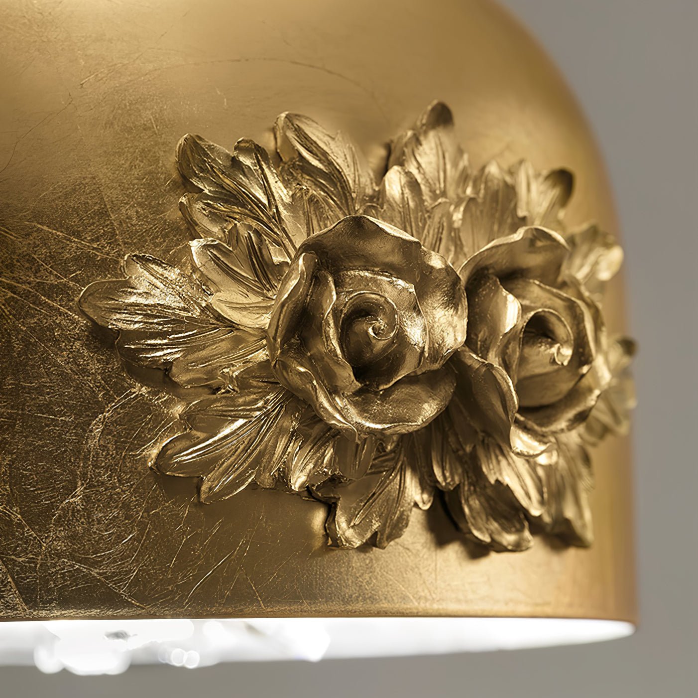 Zesolila Traditional Art Gold Pendant Light-Neutral Decor