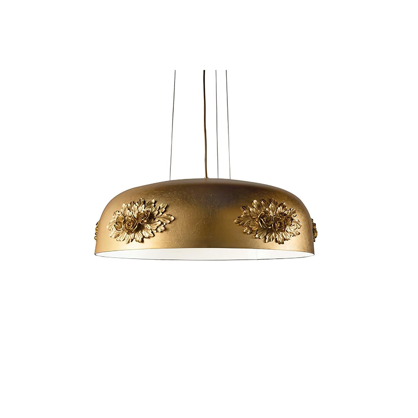 Zesolila Traditional Art Gold Pendant Light-Neutral Decor