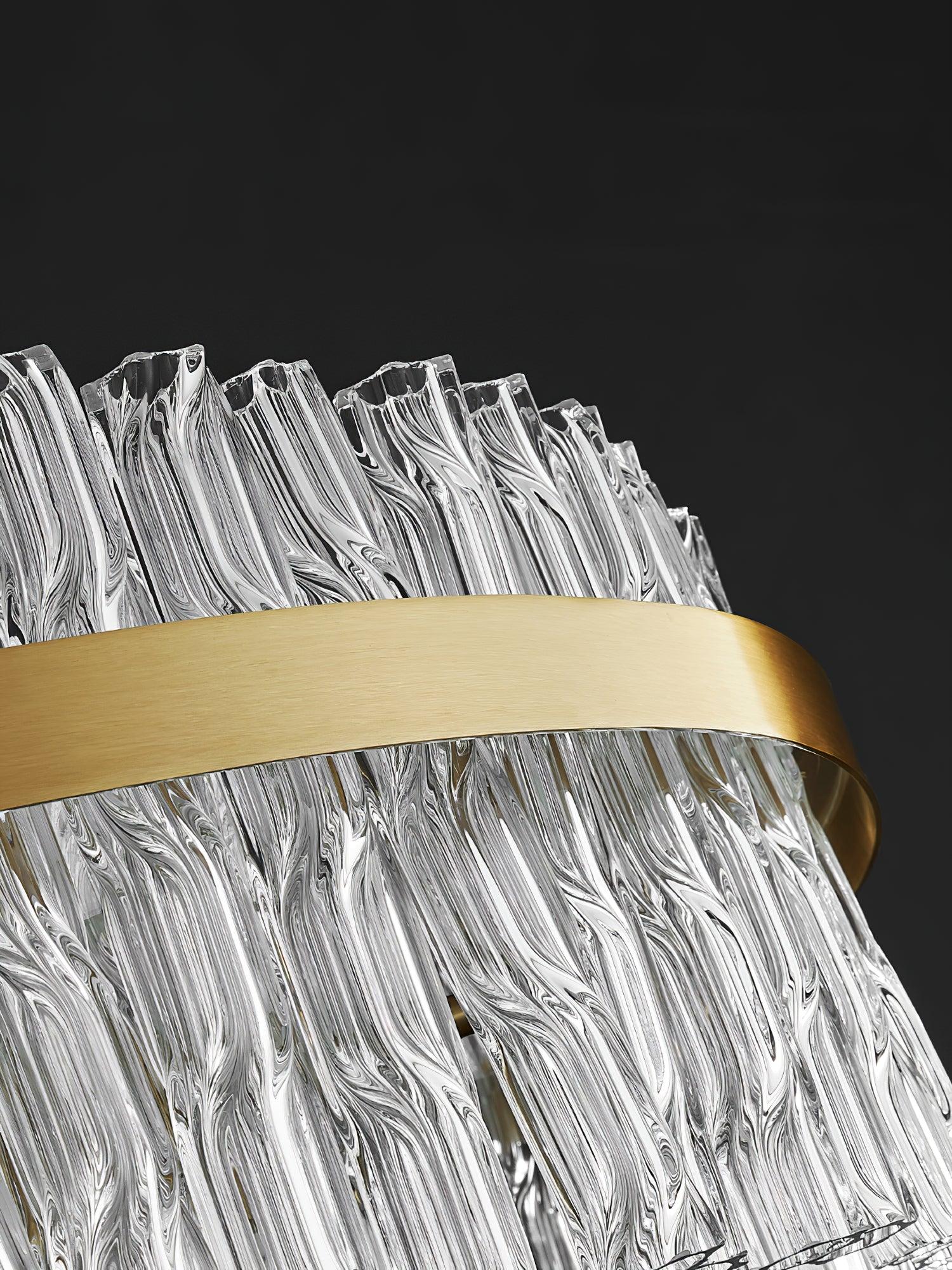 Lustra Chandelier Gold Clear Rod Elegant-Neutral Decor