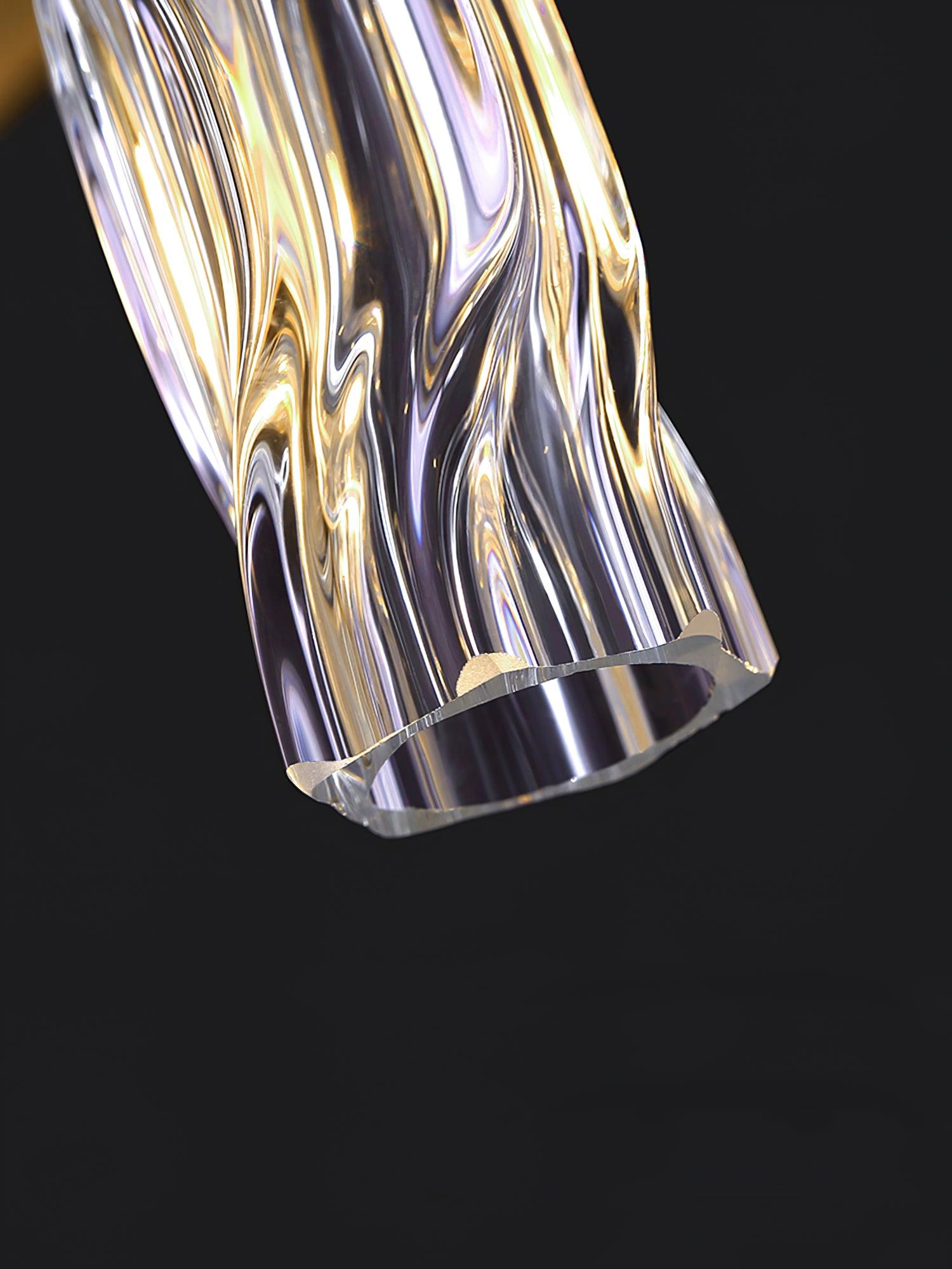 Lustra Chandelier Gold Clear Rod Elegant-Neutral Decor