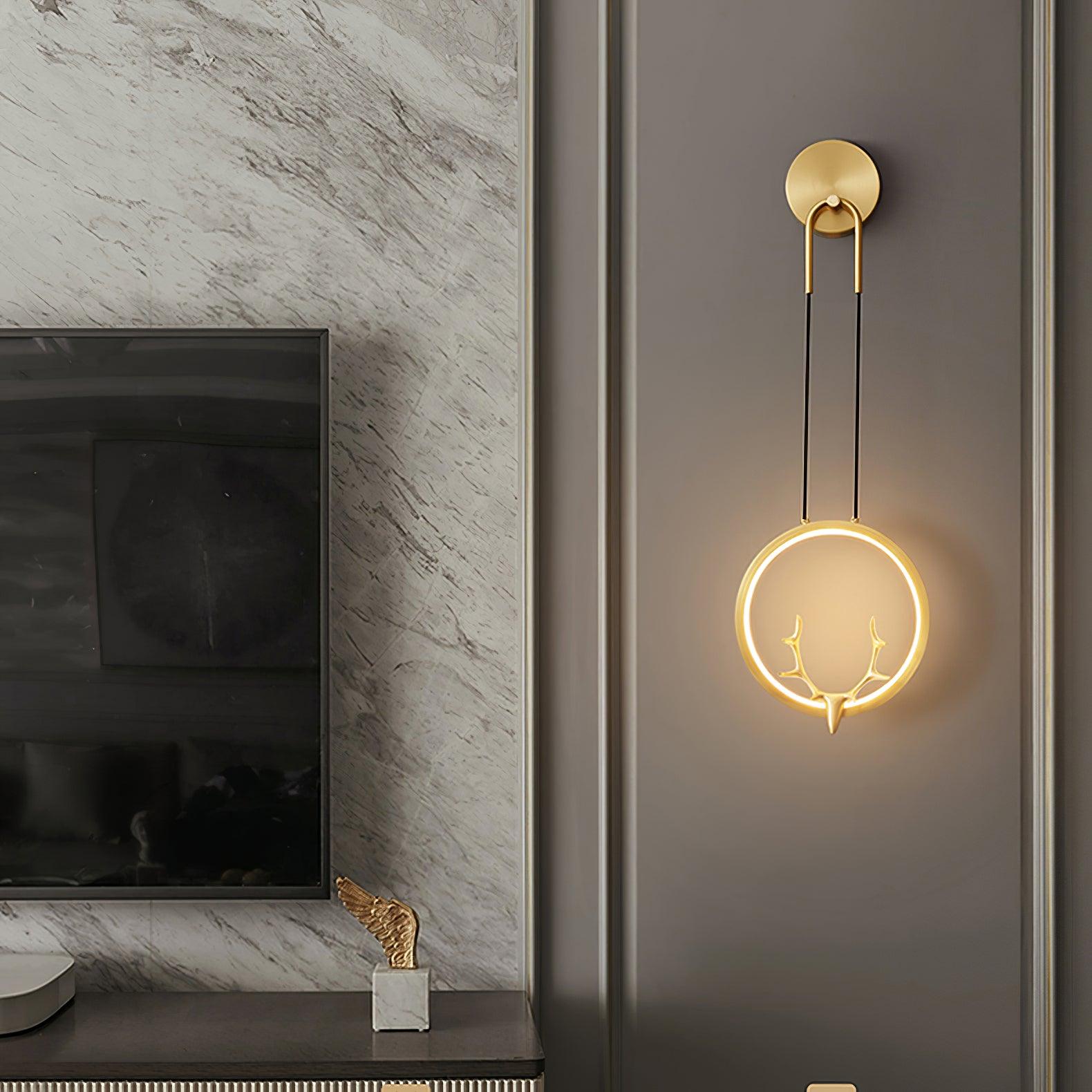 Kirixy Brass Whimsical Wall Lamp-Neutral Decor