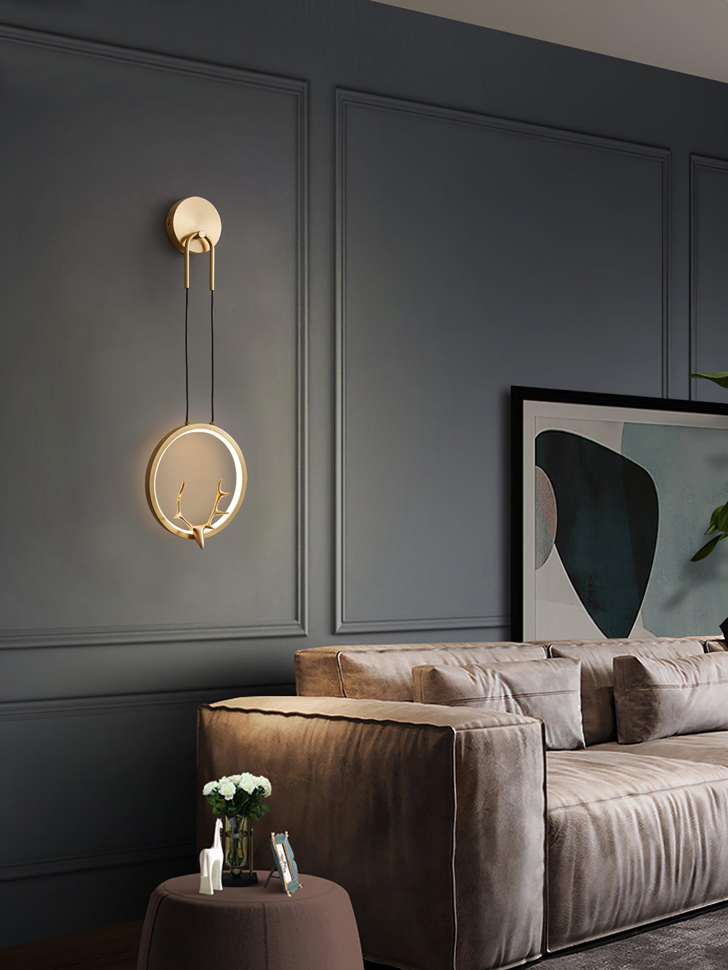 Kirixy Brass Whimsical Wall Lamp-Neutral Decor