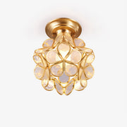 Ullaeiel Postmodern Luxury Bloom Golden Glass Ceiling Light-Neutral Decor