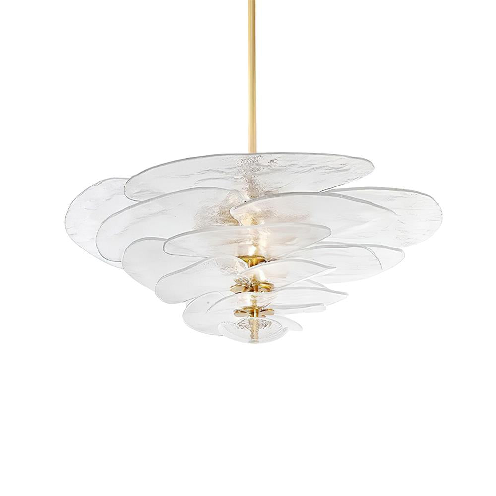Crivs Chandelier Gold Murano Glass Petal Luxury-Neutral Decor