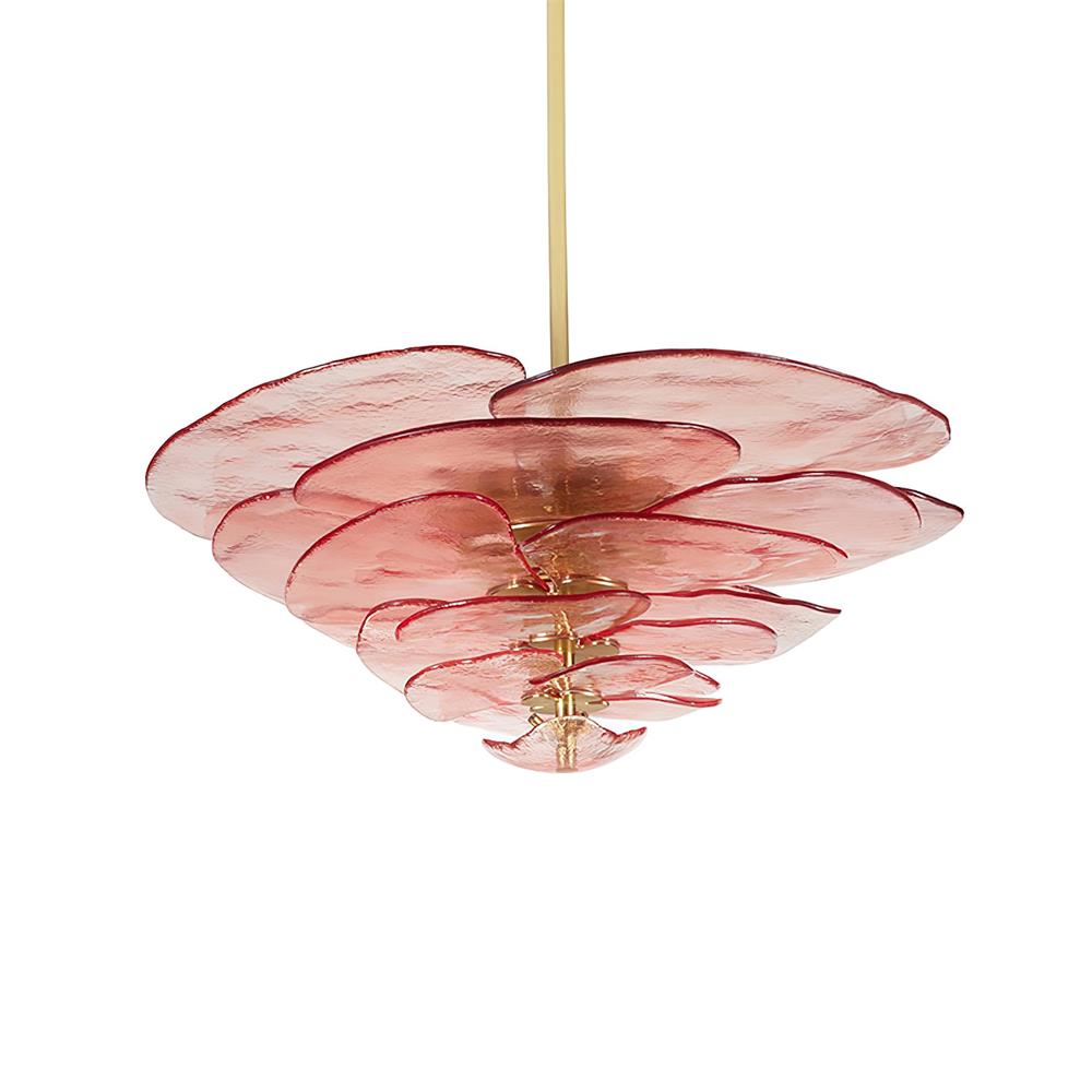 Crivs Chandelier Gold Murano Glass Petal Luxury-Neutral Decor