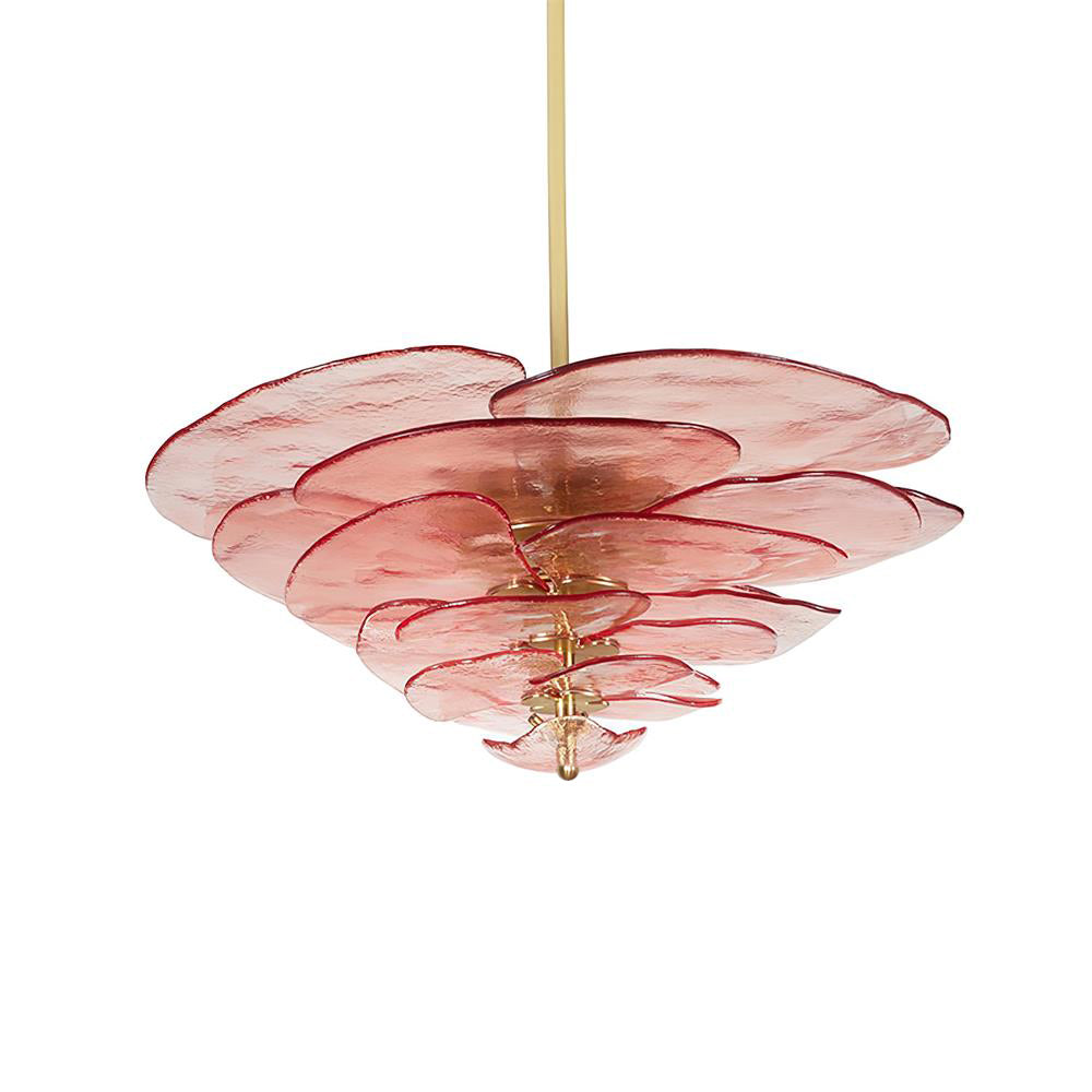 Crivs Chandelier Gold Murano Glass Petal Luxury-Neutral Decor