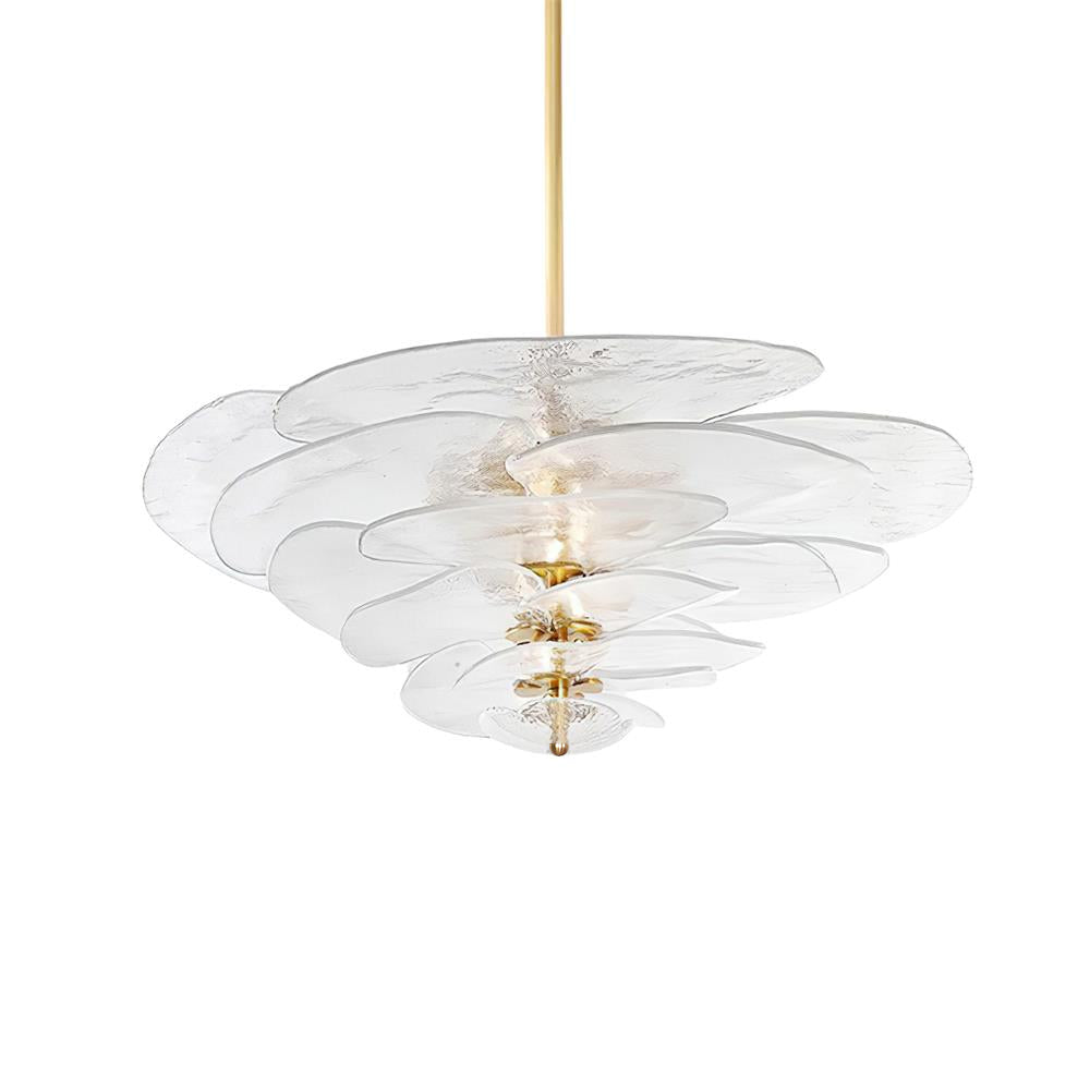 Crivs Chandelier Gold Murano Glass Petal Luxury-Neutral Decor