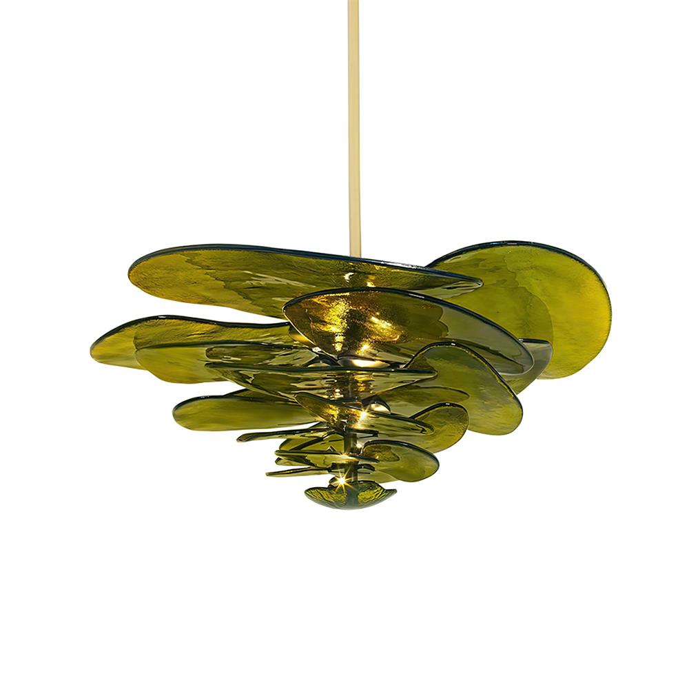 Crivs Chandelier Gold Murano Glass Petal Luxury-Neutral Decor