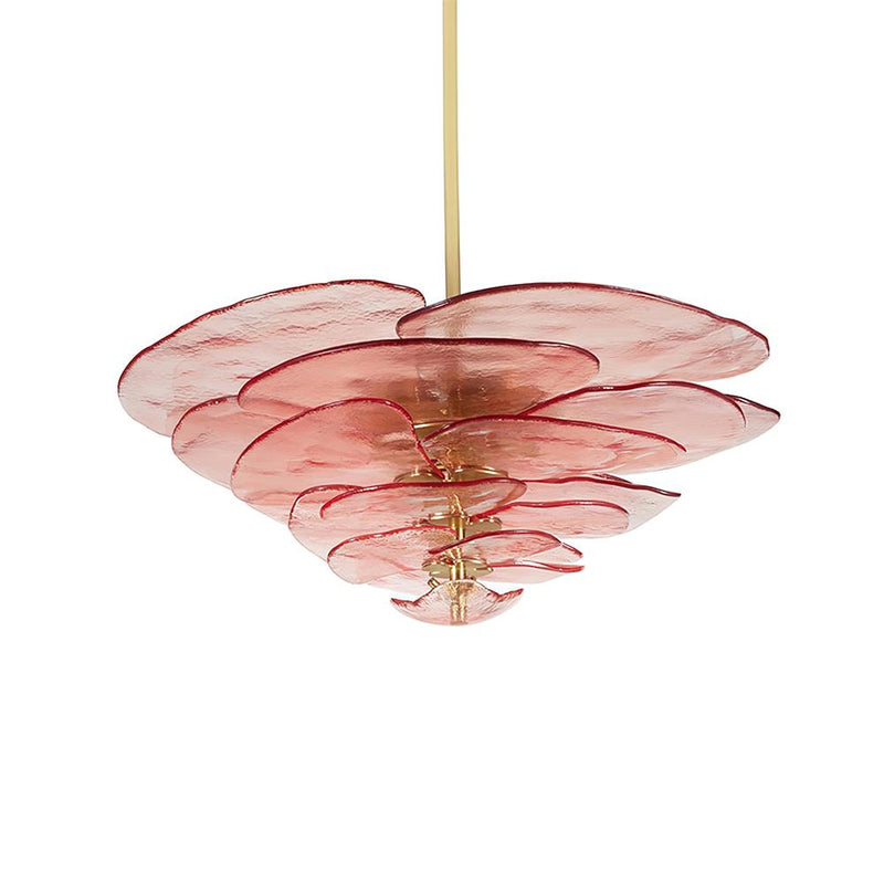 Crivs Chandelier Gold Murano Glass Petal Luxury-Neutral Decor