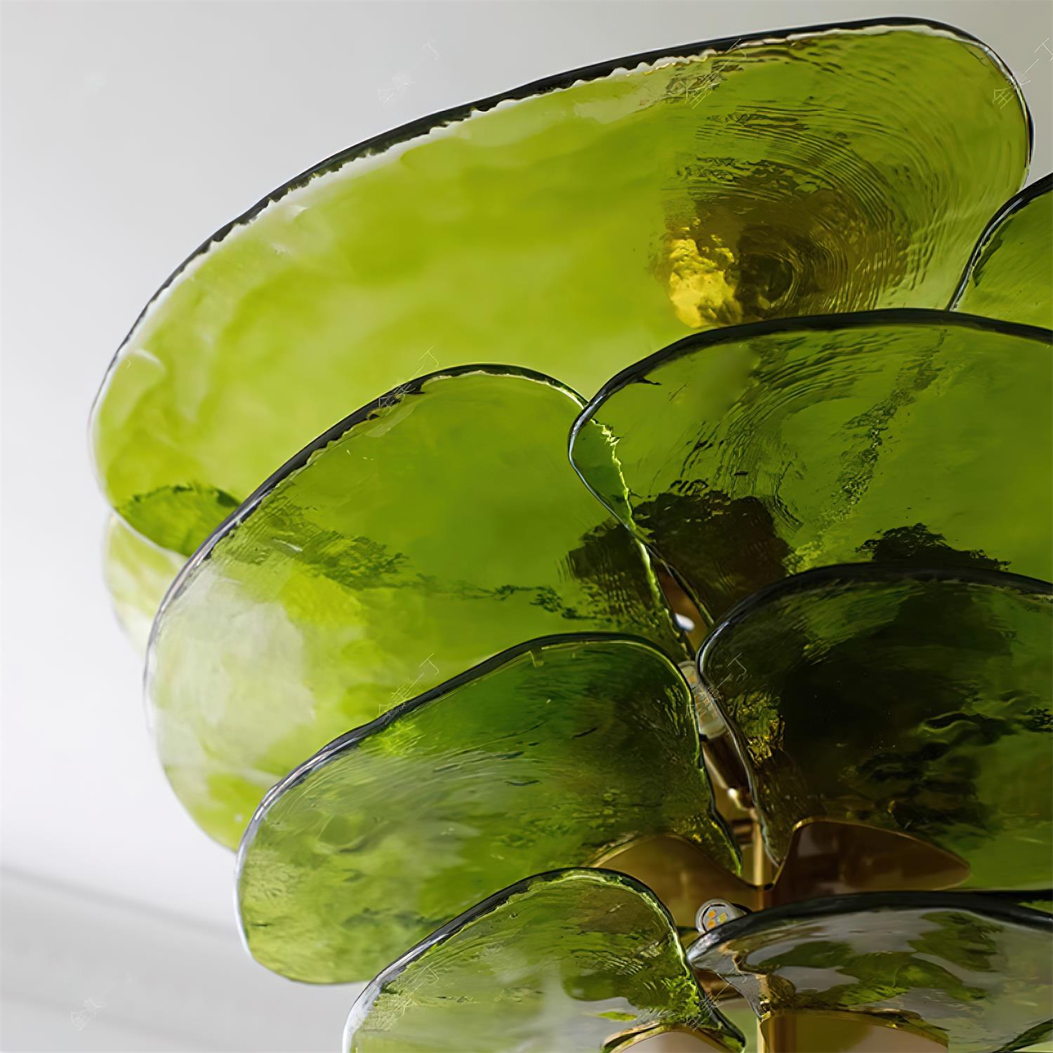 Crivs Chandelier Gold Murano Glass Petal Luxury-Neutral Decor