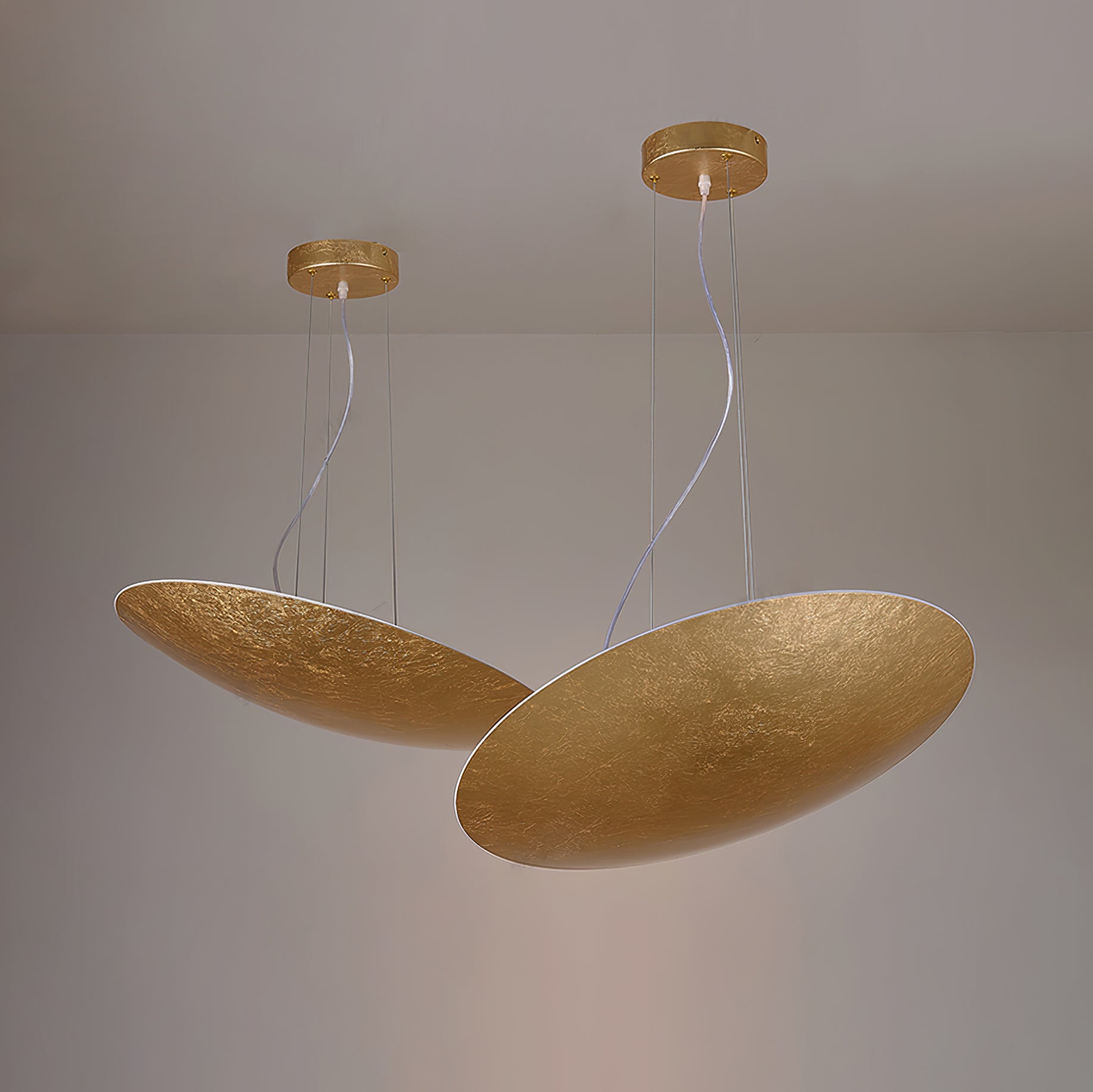 Rusken Gold Foil Pendant Lamp-Neutral Decor