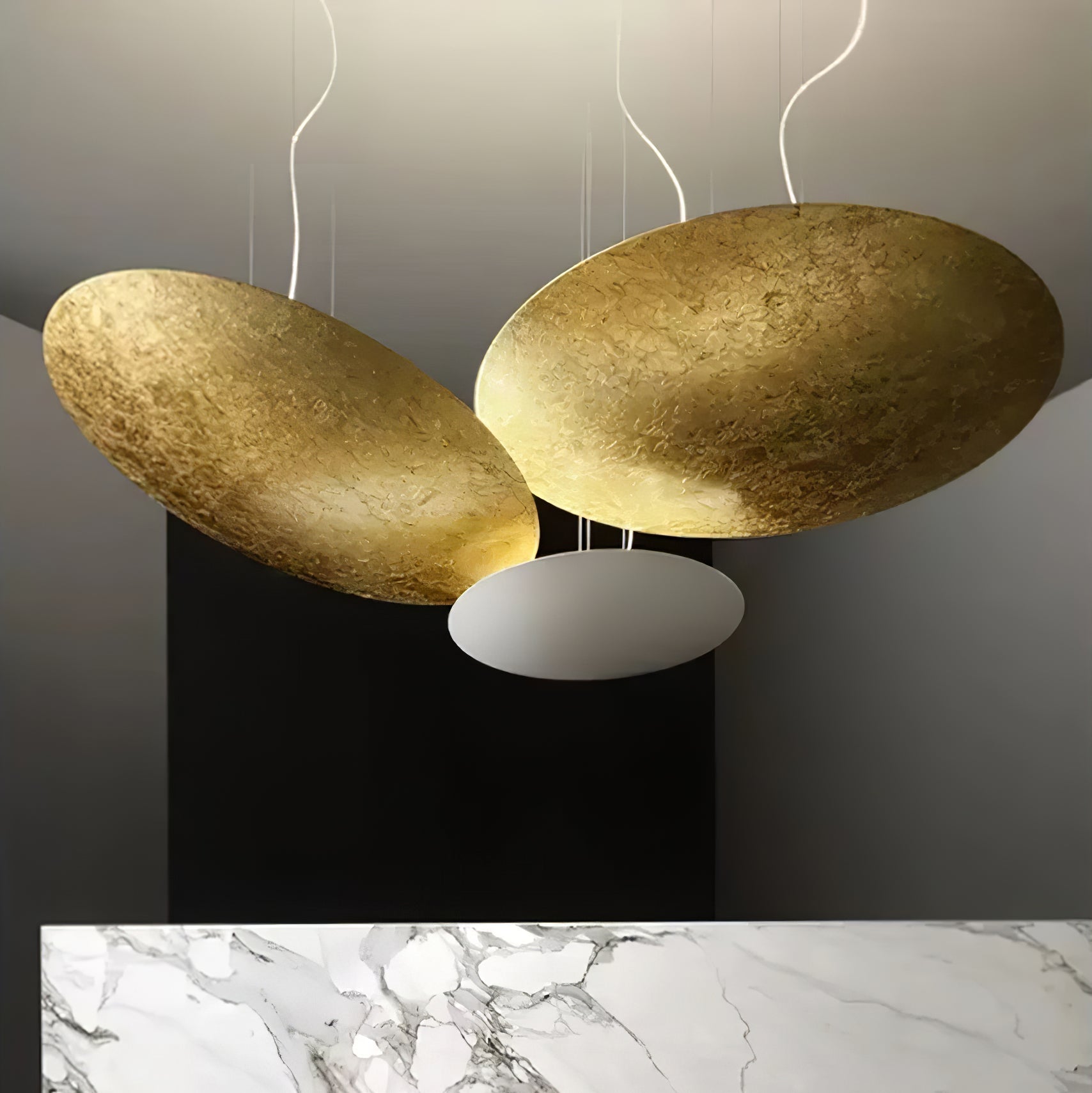 Rusken Gold Foil Pendant Lamp-Neutral Decor