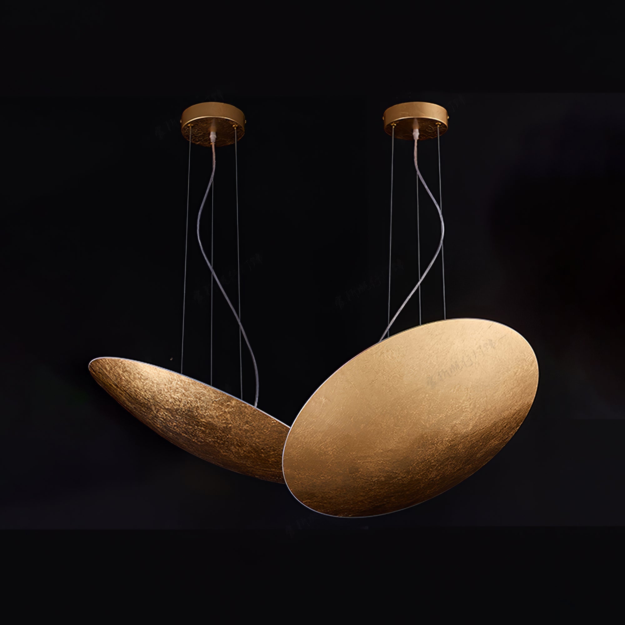Rusken Gold Foil Pendant Lamp-Neutral Decor
