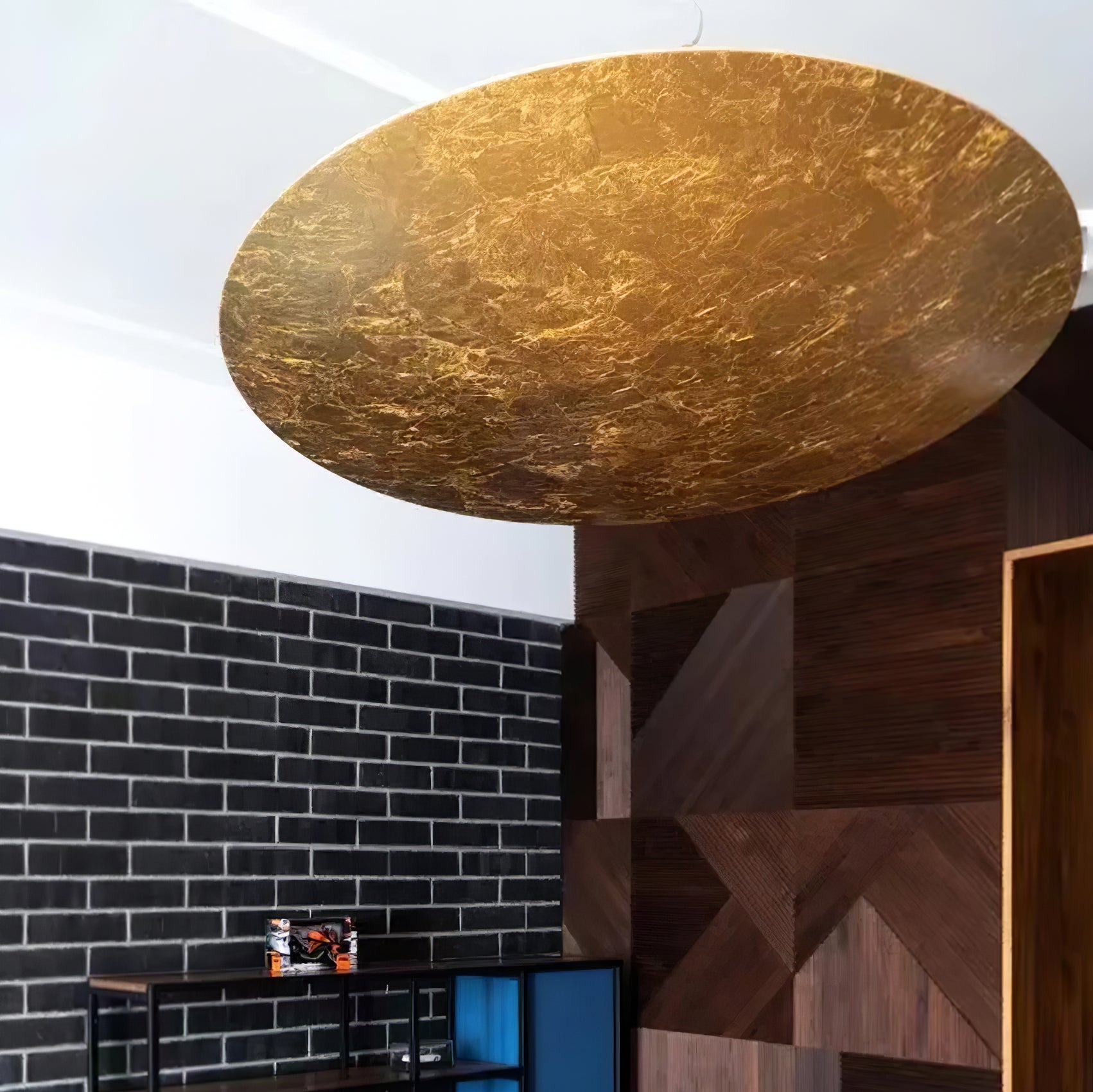 Rusken Gold Foil Pendant Lamp-Neutral Decor