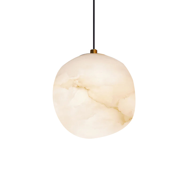 Goose Pendant Lamp Alabaster Brass Sophistication