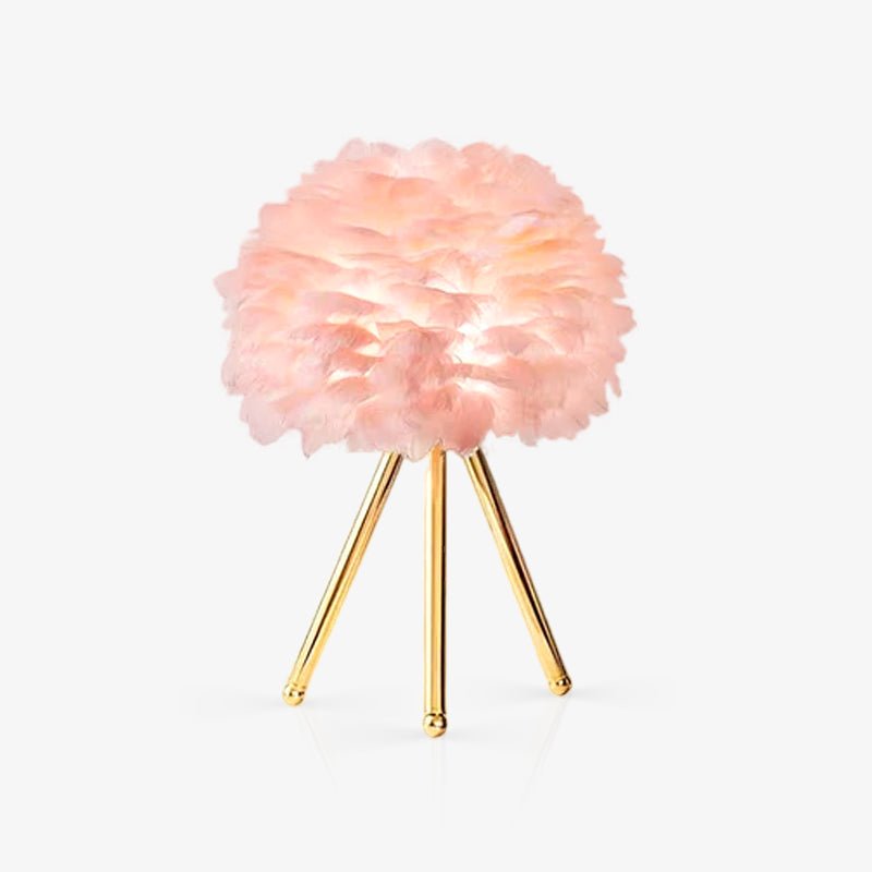 Nilo Feather Feminine Table Lamp-Neutral Decor