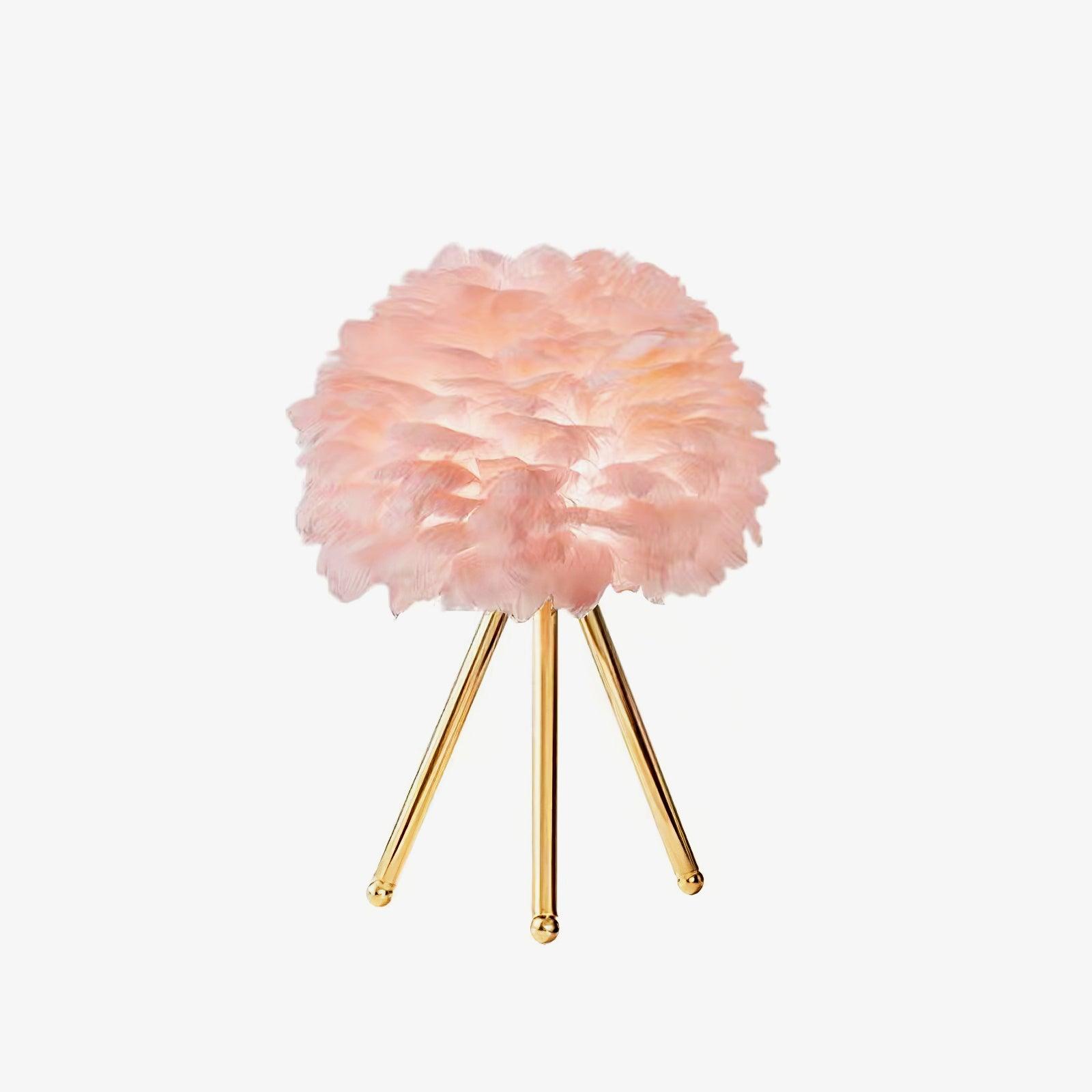 Nilo Feather Feminine Table Lamp-Neutral Decor