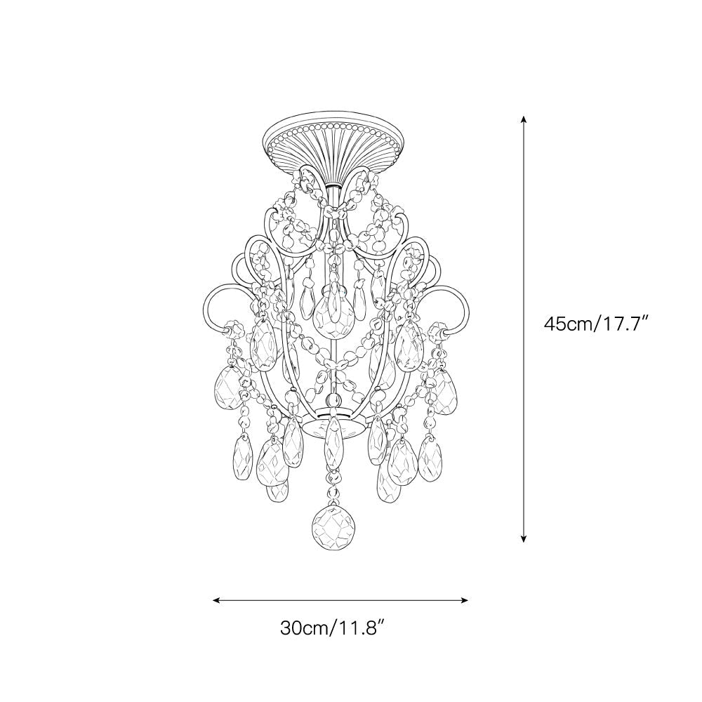 The copper metal body of the Gossly ceiling lamp.