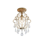 Gossly Crystal Ceiling Lamp in a luxurious room setting.