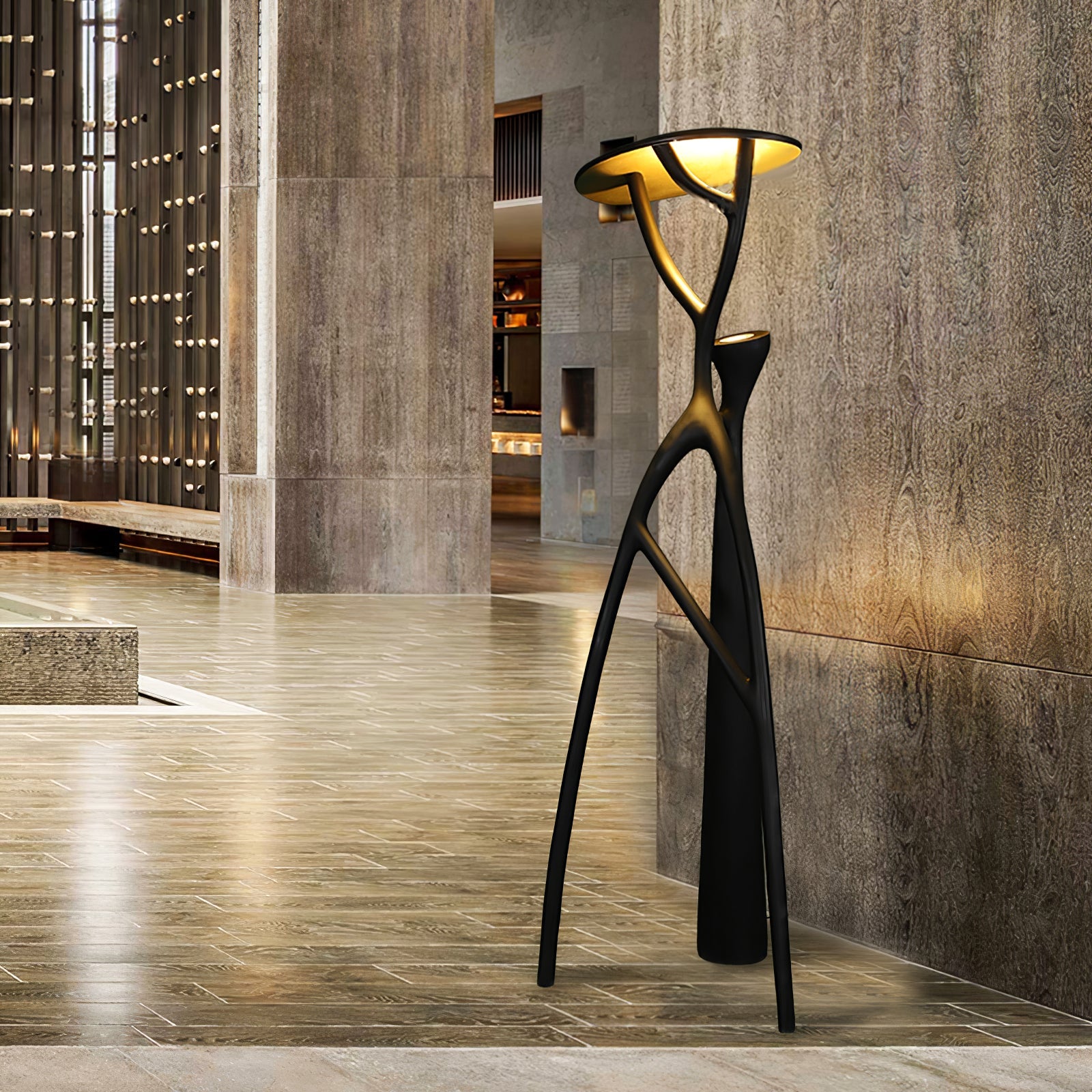 Gothic Tree Sculpture Floor Lamp-Neutral Decor