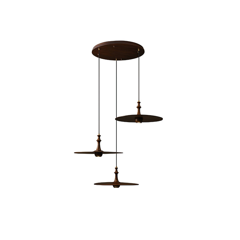 Syrinyra Sculptural Wood Disc Pendant Light-Neutral Decor