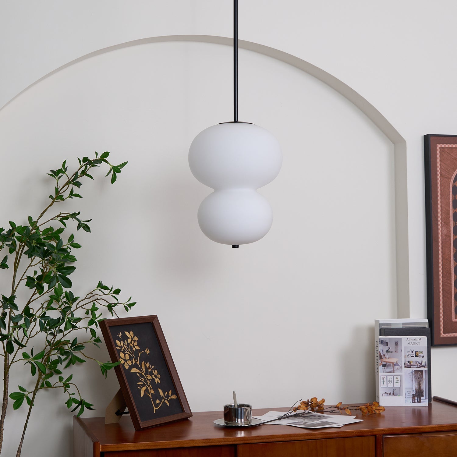 Xalt Minimalist Glass Pendant Light-Neutral Decor
