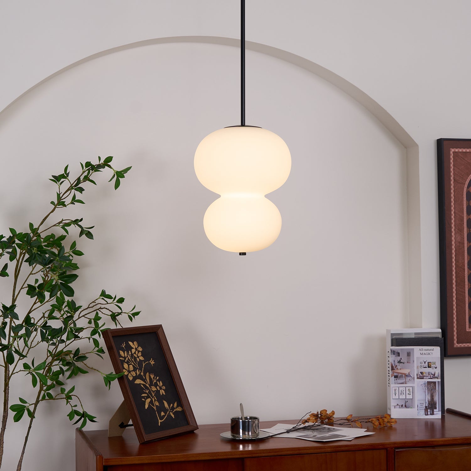 Xalt Minimalist Glass Pendant Light-Neutral Decor