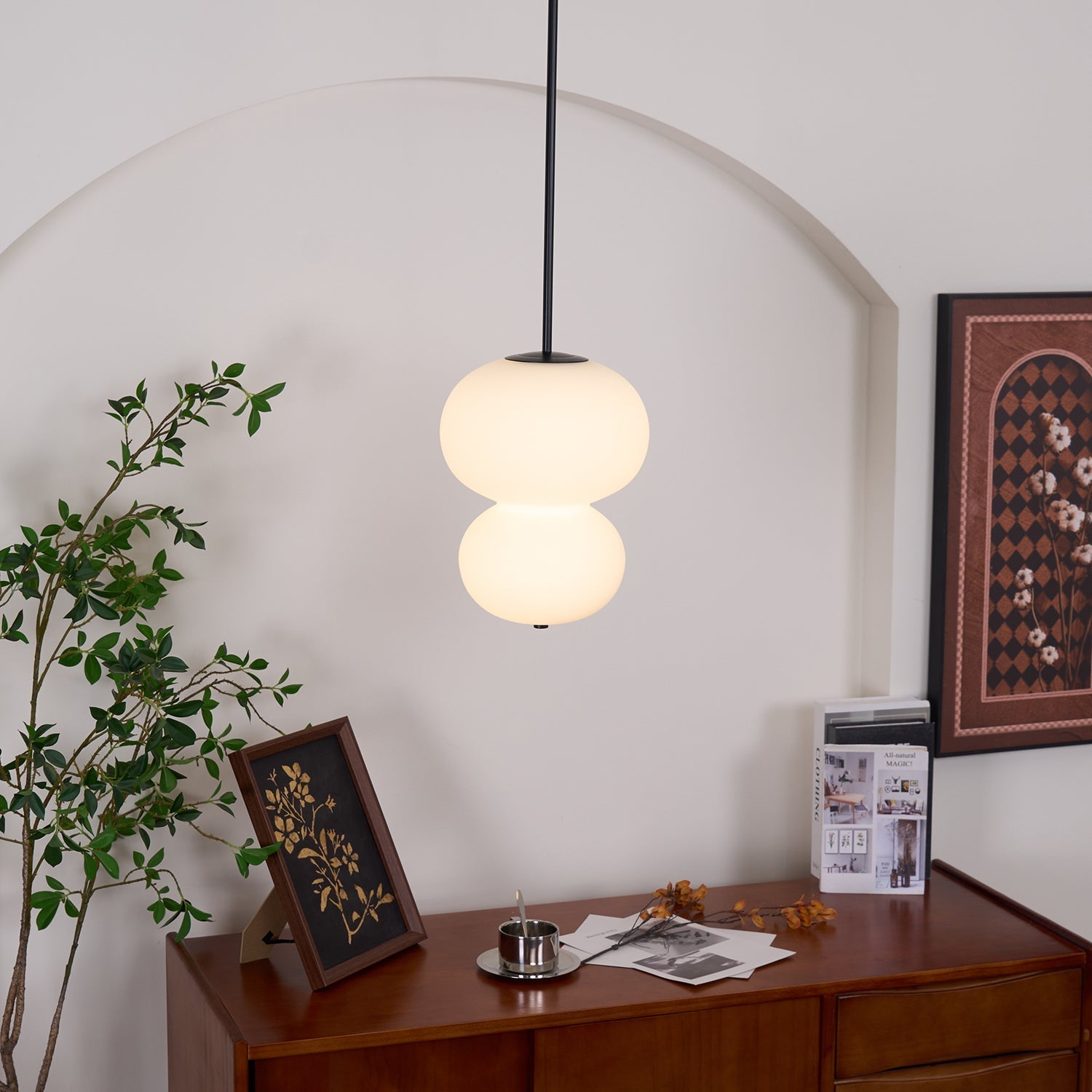Xalt Minimalist Glass Pendant Light-Neutral Decor