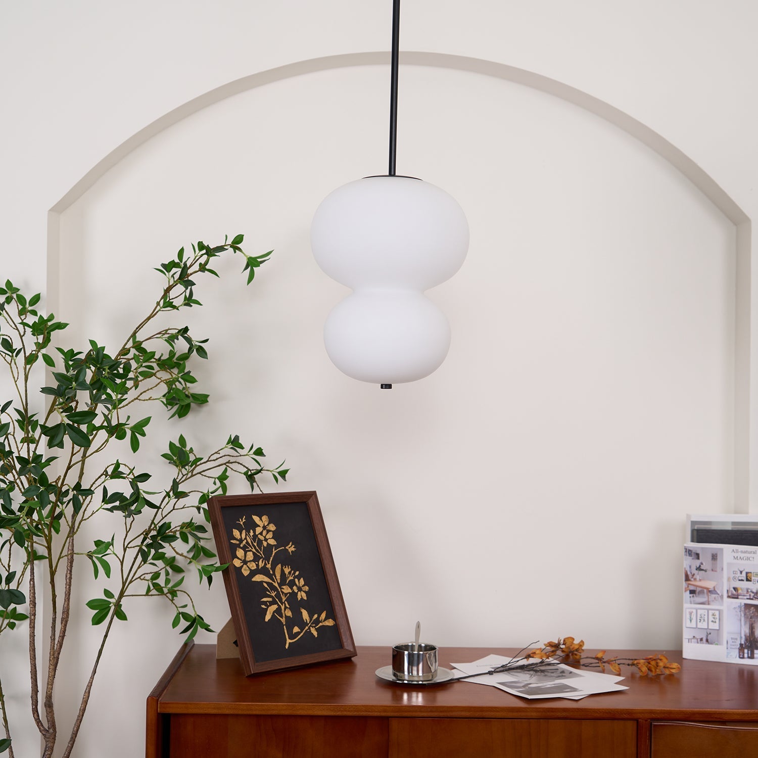 Xalt Minimalist Glass Pendant Light-Neutral Decor