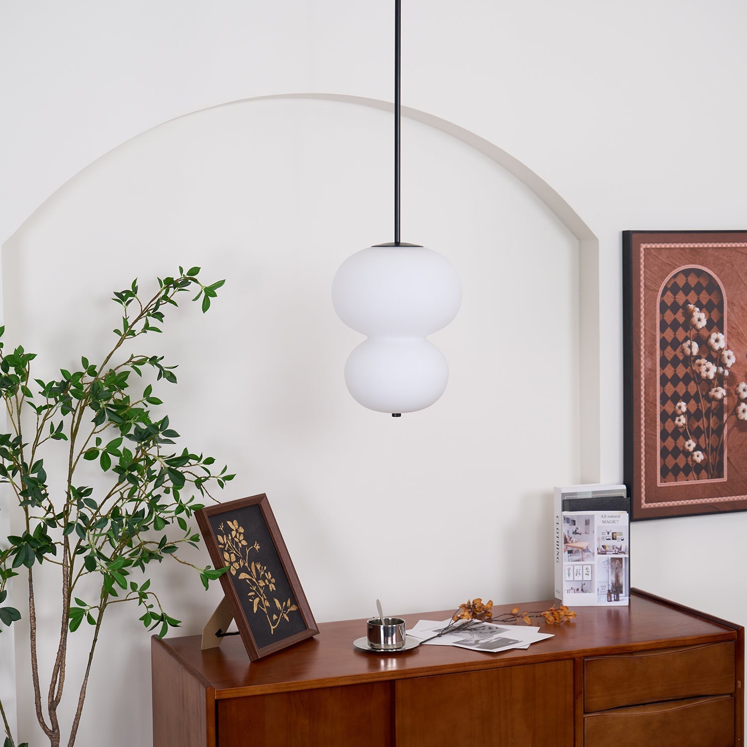 Xalt Minimalist Glass Pendant Light-Neutral Decor