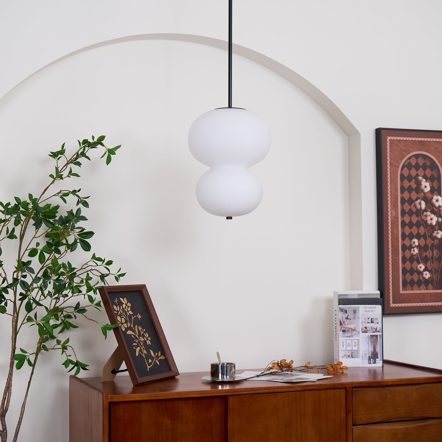 Xalt Minimalist Glass Pendant Light-Neutral Decor