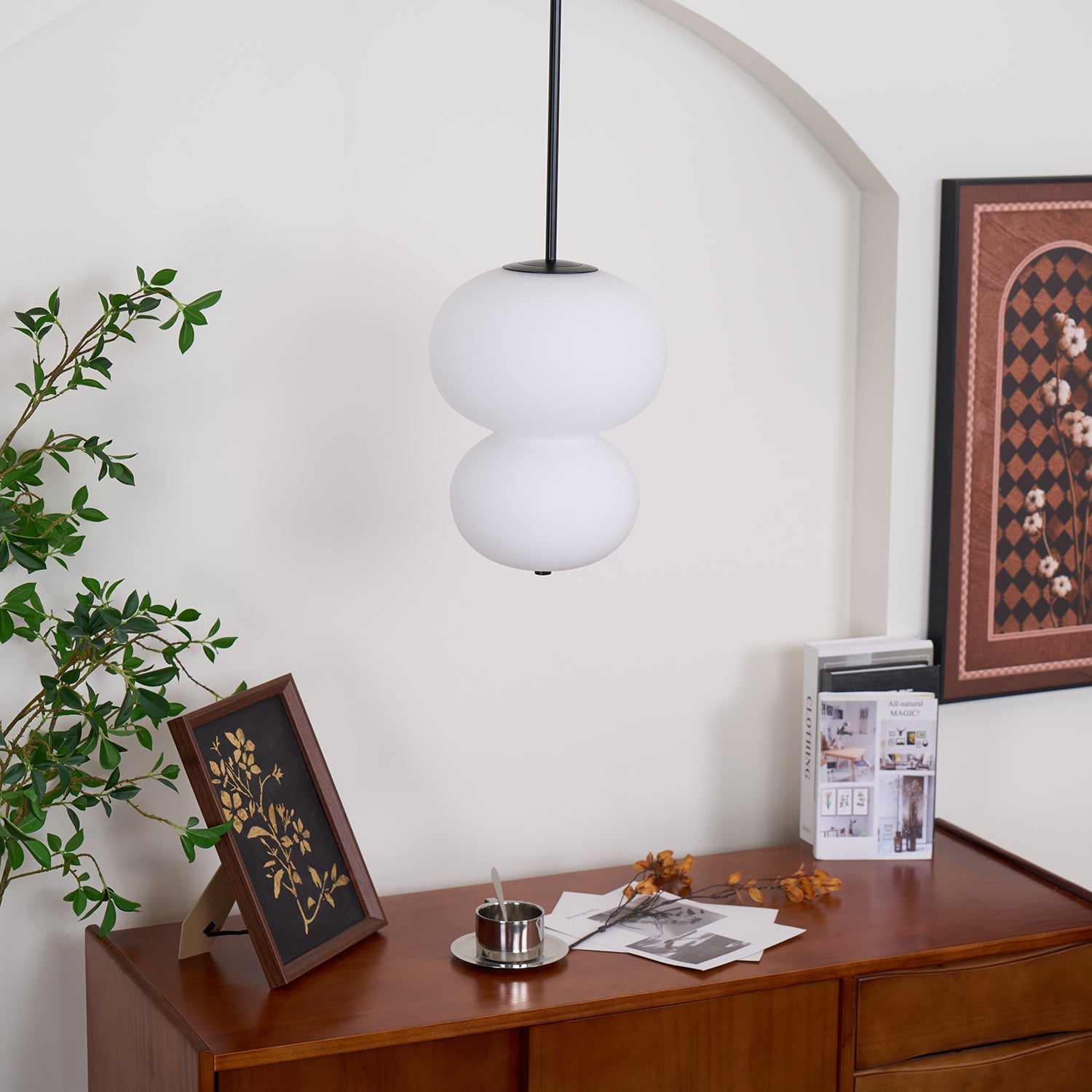 Xalt Minimalist Glass Pendant Light-Neutral Decor