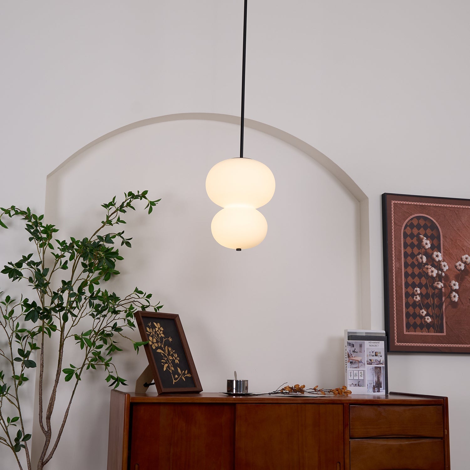 Xalt Minimalist Glass Pendant Light-Neutral Decor
