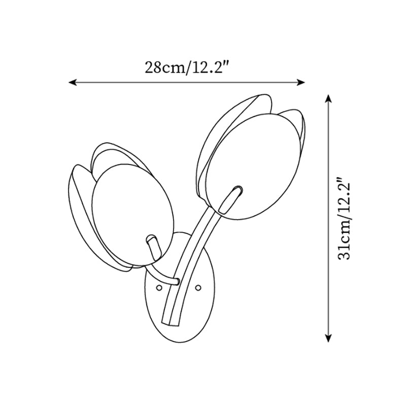 Gudelle Double Tulip Wall Lamp