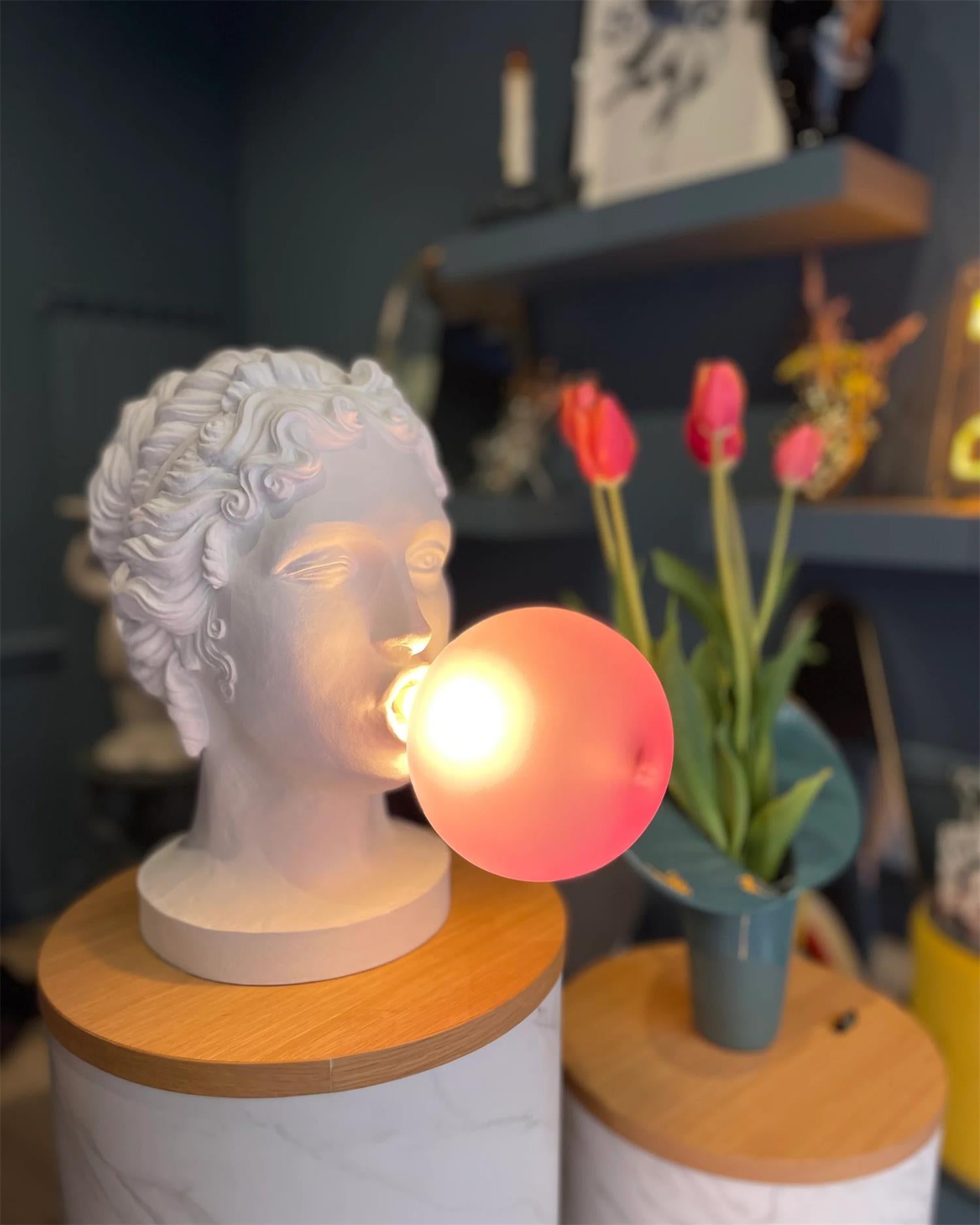 Aurrinel Sculptural Resin Desk Lamp-Neutral Decor