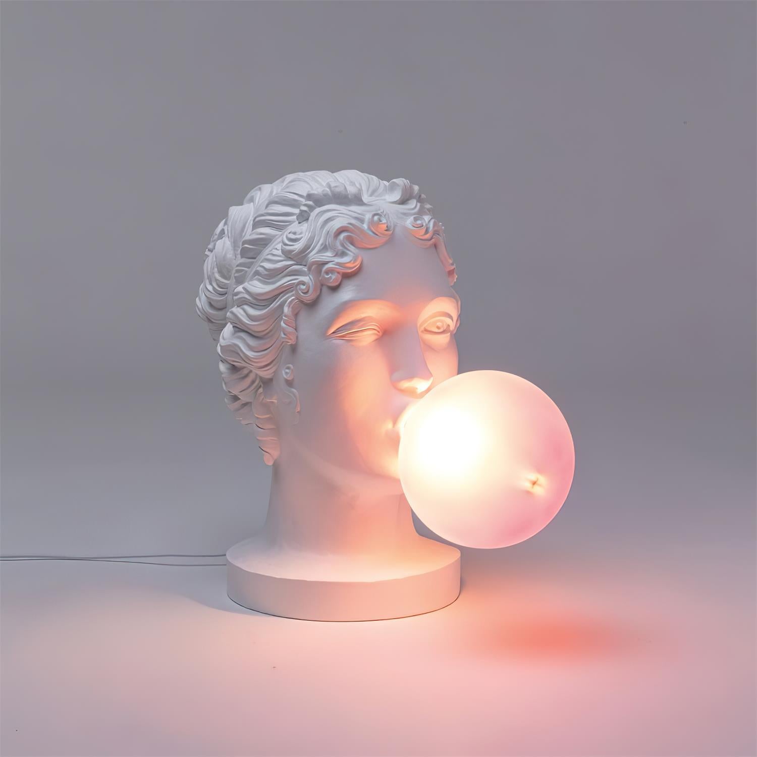 Aurrinel Sculptural Resin Desk Lamp-Neutral Decor