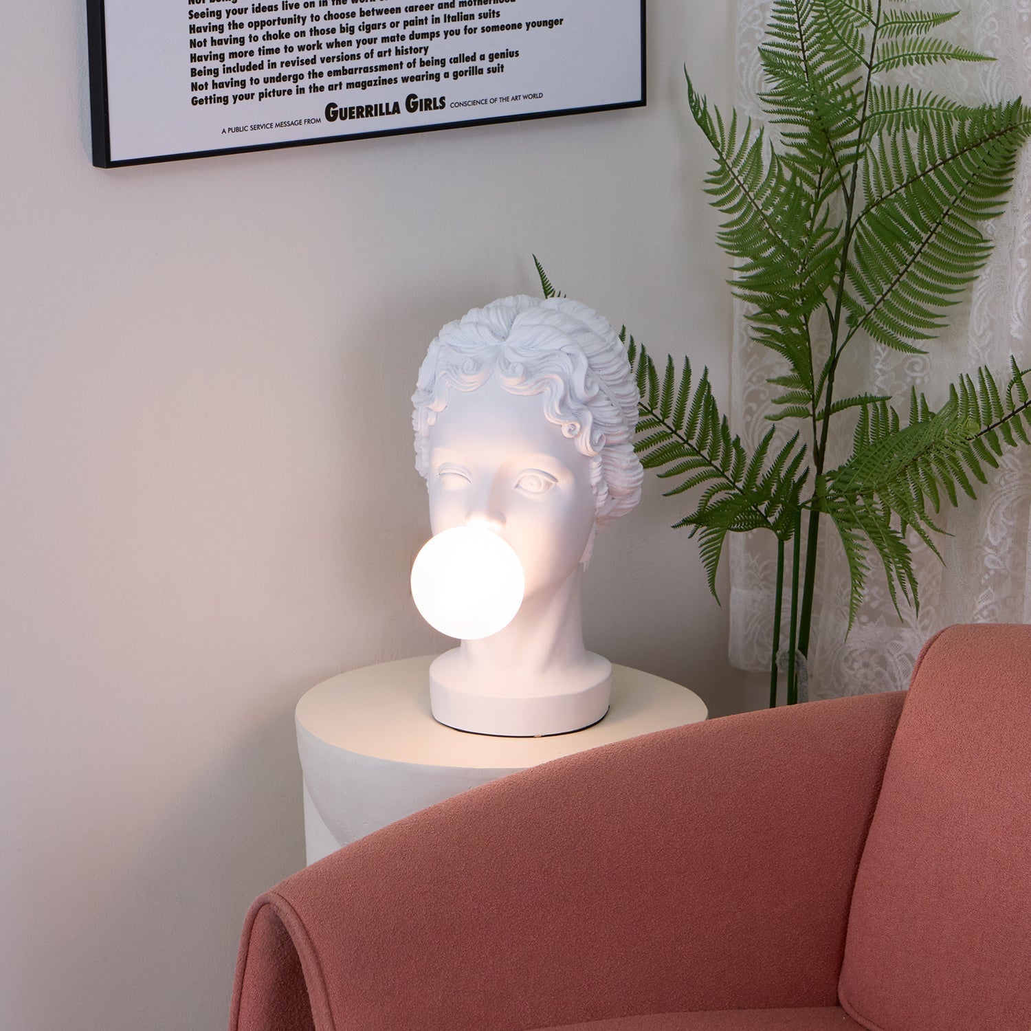 Aurrinel Sculptural Resin Desk Lamp-Neutral Decor