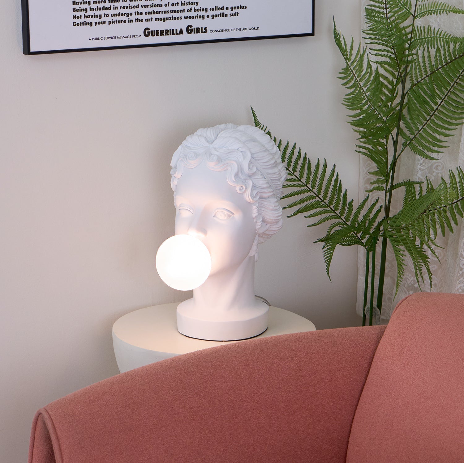 Aurrinel Sculptural Resin Desk Lamp-Neutral Decor
